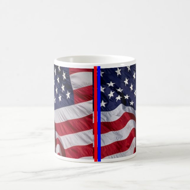 Patriotic American Flag Mug (Center)