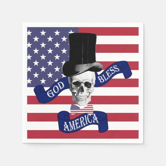 Patriotic American flag Napkin (Front)