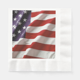 Patriotic American Flag Napkin
