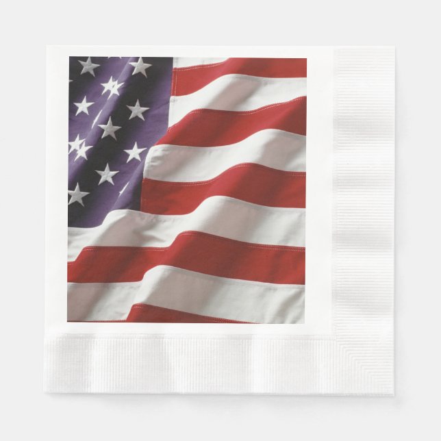 Patriotic American Flag Napkin (Front)