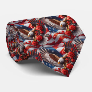 Patriotic American Flag Neck Tie