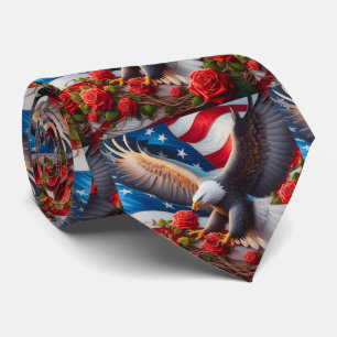 Patriotic American Flag Neck Tie