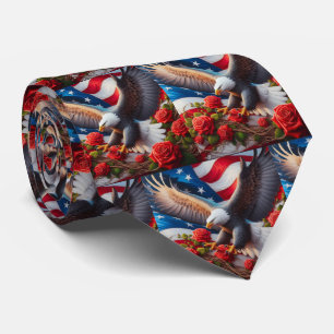 Patriotic American Flag Neck Tie