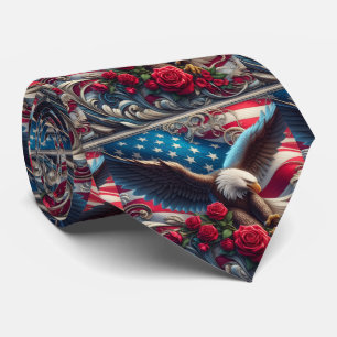 Patriotic American Flag Neck Tie