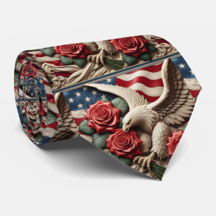 Patriotic American Flag Neck Tie