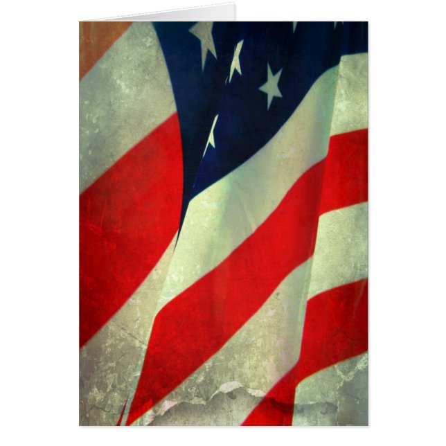 Patriotic American Flag Note (Front)