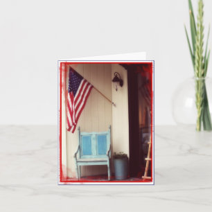 Patriotic American Flag Note Card