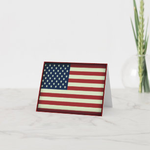 Patriotic American Flag Note Card