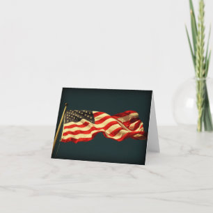 Patriotic American Flag Note Card