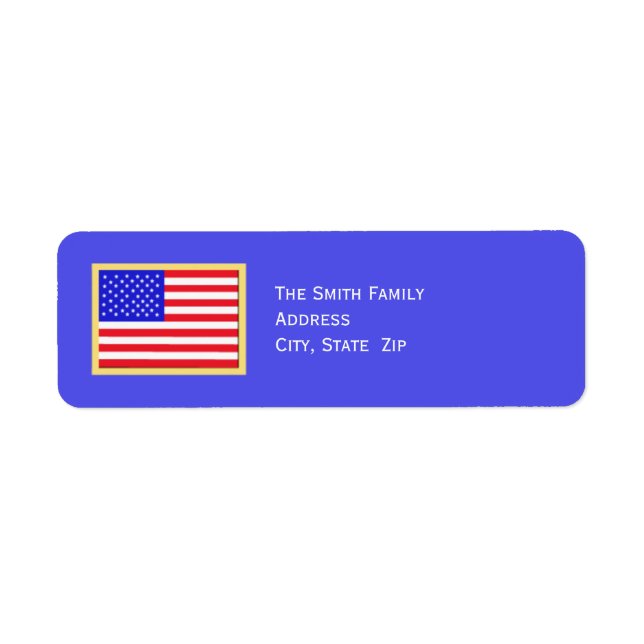 Patriotic American Flag on Blue (Front)