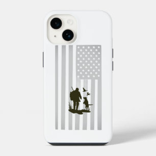 Patriotic American Flag Outdoor Adventure Silhouet iPhone 14 Case