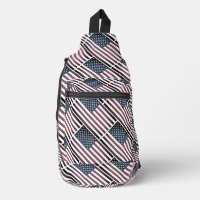 Patriotic American flag pattern Crossbody Bags