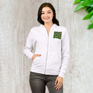 Patriotic American Flag Pattern on Green Hoodie