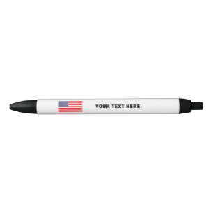 Patriotic American flag pen with personalised text