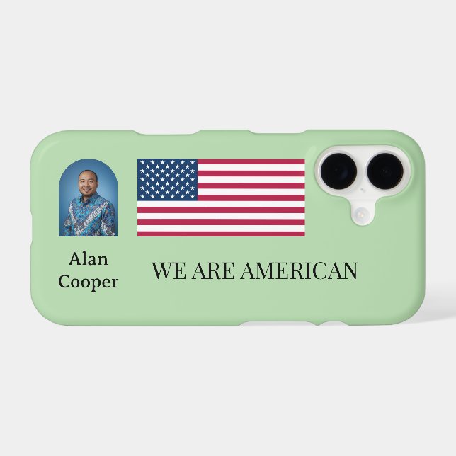 Patriotic American Flag Personalized (Back Horizontal)