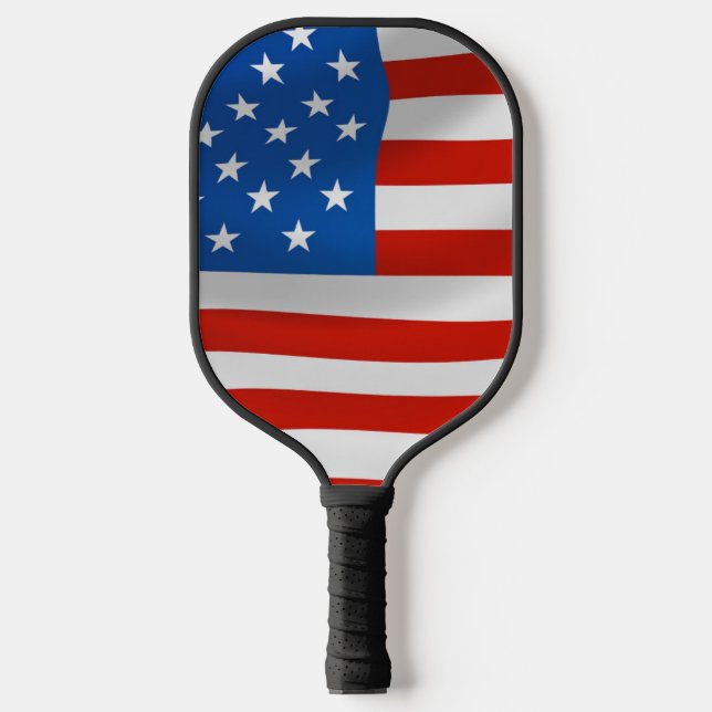 PATRIOTIC AMERICAN FLAG PICKLEBALL PADDLE (Front)