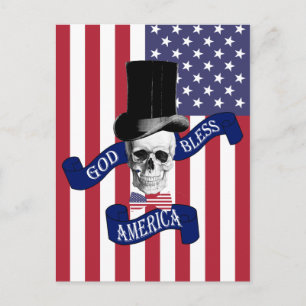 Patriotic American flag Postcard