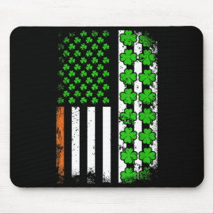 Patriotic american flag shamrock st patricks dayPa Mouse Mat