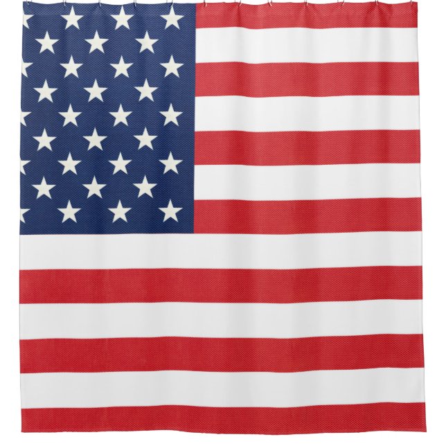 Patriotic American Flag  Shower Curtain (Front)