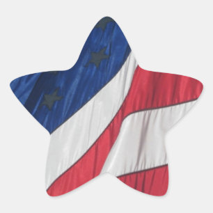 Patriotic American Flag Star Sticker