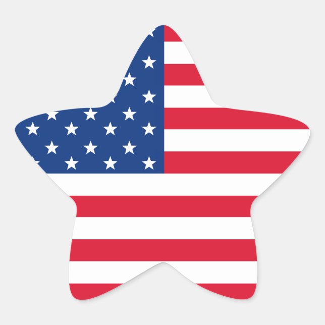 Patriotic American Flag Star Stickers (Front)
