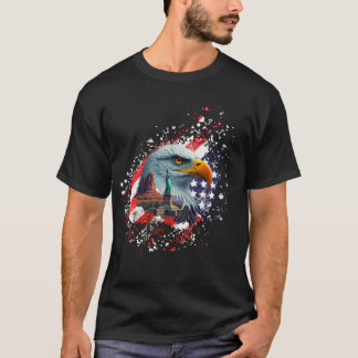 Patriotic American Flag Statue of Liberty T-Shirt
