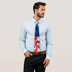 Patriotic American Flag Swirl Tie