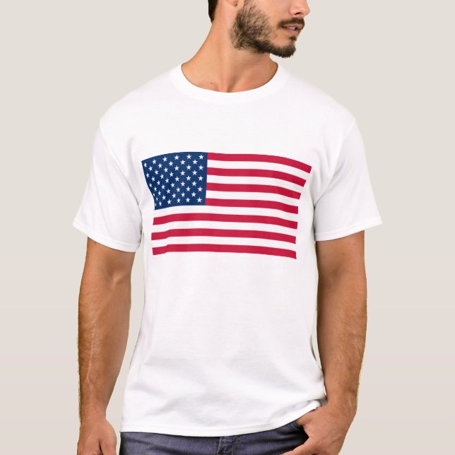Patriotic American Flag T-Shirt (Front)