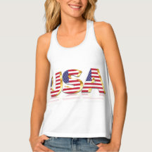Patriotic American Flag Tank Top USA
