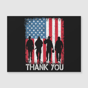 Patriotic American Flag Thank You For