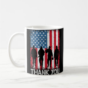 Patriotic American Flag Thank You For Coffee Mug