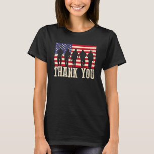 Patriotic American Flag Thank You For Men Women Ki T-Shirt