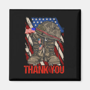 Patriotic American Flag Thank You Magnet