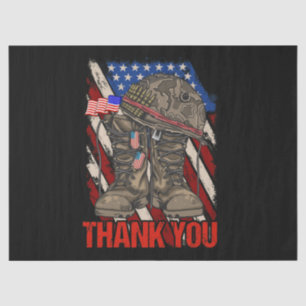 Patriotic American Flag Thank You Tissue Paper