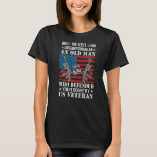 Patriotic American Flag Thank You Veterans For Men T-Shirt