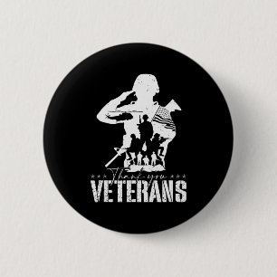 Patriotic American Flag Thank You Veterans Men Wom 6 Cm Round Badge