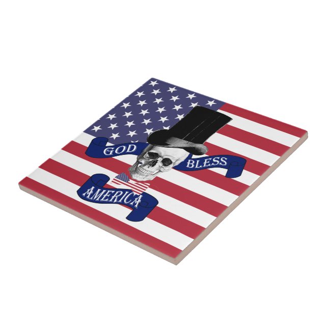 Patriotic American flag Tile (Side)