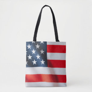 Patriotic American Flag Tote Bag – Stars & Stripes