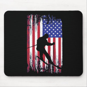 Patriotic American Flag Unique Novelty Gift Snow S Mouse Mat