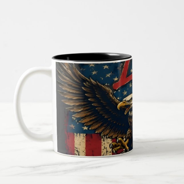 Patriotic American Flag USA Pride Coffee Mug (Left)
