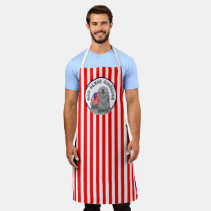 Patriotic American Flag USA Puli Dog (grey) Cute Apron