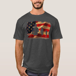 Patriotic American Flag Veterans Day  T-Shirt