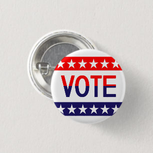 Patriotic American Flag Vote 3 Cm Round Badge