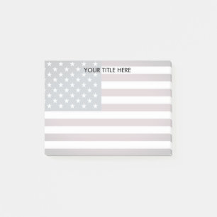 Patriotic American flag watermark Personalised Post-it Notes