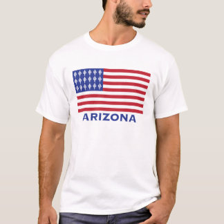 Patriotic American Flag with Arizona detail T-Shirt