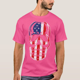 Patriotic American Flag with Skull Bundle for Men  T-Shirt