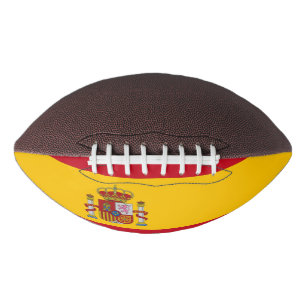 Patriotic american football flag of Spain