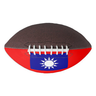 Patriotic american football flag of Taiwan