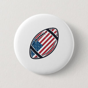 Patriotic American Football Vintage Vector Design_ 6 Cm Round Badge
