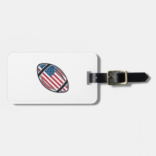 Patriotic American Football Vintage Vector Design_ Luggage Tag